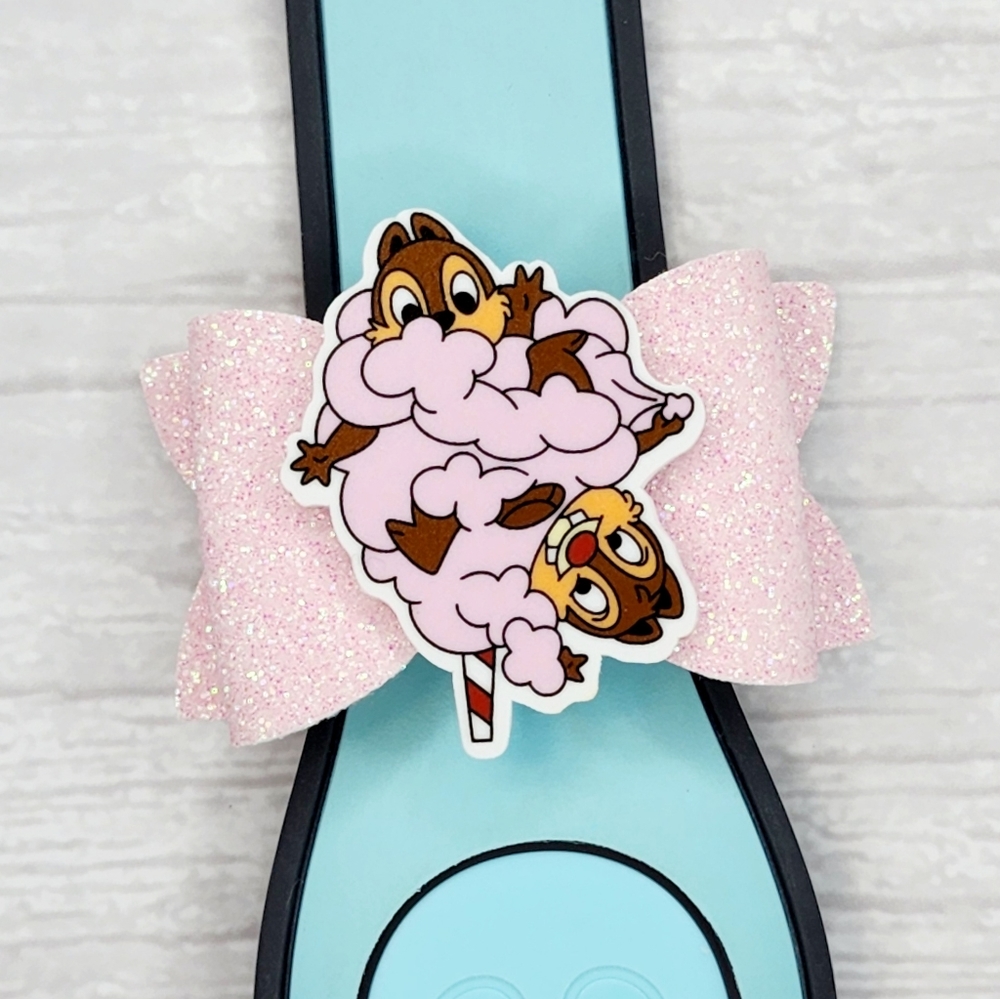 Cotton Candy Chip & Dale magic Band Bow